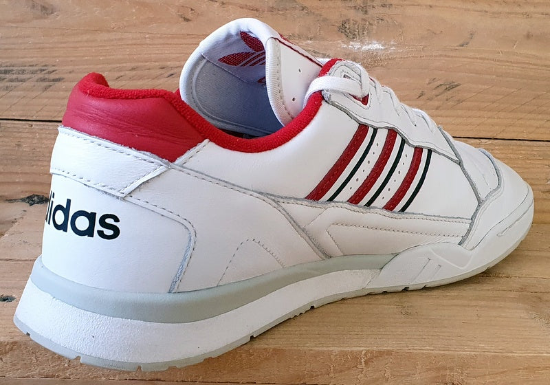 Adidas A.R. Low Leather Trainers UK9.5/US10/EU44 EF5945 White/Red/Black