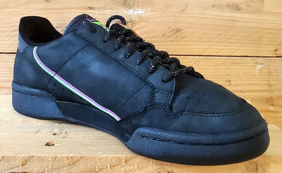 Adidas Continental 80 Low Suede Trainers UK9.5/US10/EU44 FU9392 Black/Purple