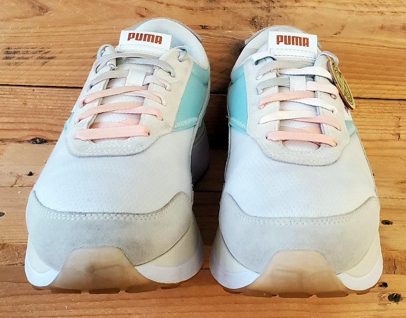 Puma Cruise Rider Textile Trainers UK8/US10.5/EU42 381881-01 White/Eggshell Blue