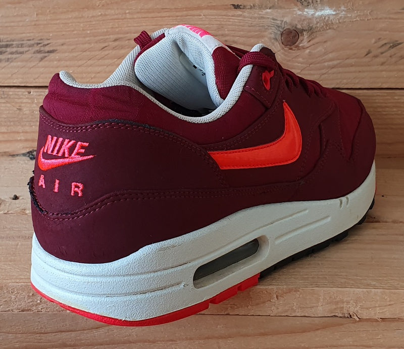 Nike Air Max 1 Premium Low Leather Trainers UK9/US10/EU44 512033-660 Atomic Red