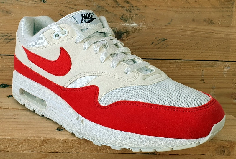 Nike Air Max 1 By You Low Suede Trainers UK11/US12/EU46 CN9671-991 White/Red