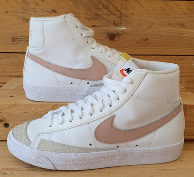 Nike Blazer 77 Mid Leather Trainers UK4/US6.5/EU37.5 CZ1055-118 White/Pink