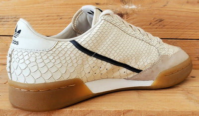 Adidas Continental 80 Low Leather Trainers UK7.5/US8/EU41 D96659 White Python