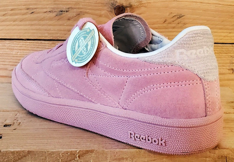 Reebok Club C 85 Low Suede Trainers UK4/US6.5/EU37 CM9053 Triple Chalk Pink