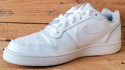 Nike Ebernon Low Leather Trainers UK8/US9/EU42.5 AQ1775-100 Triple White