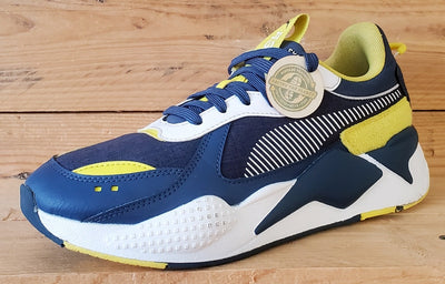Puma RS-X Low Textile Trainers UK6/US7C/EU39 371626-02 Navy/White/Yellow