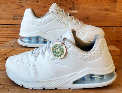 Skechers Uno 2 Low Leather Trainers UK6/US9/EU39 SN155543 Triple White