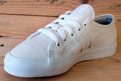 Adidas Classic Nizza Low Leather Trainers UK3/US3.5/EU35.5 B25292 White