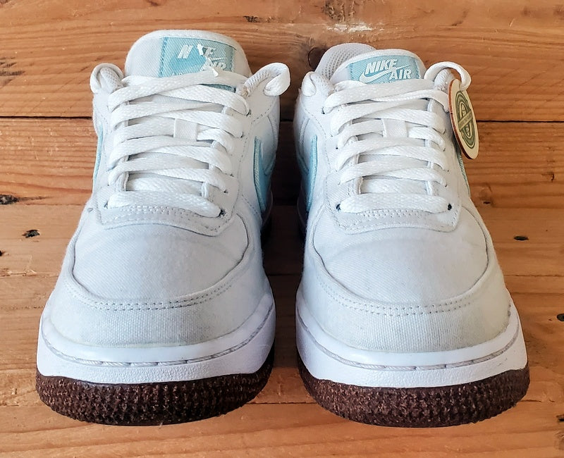 Nike Air Force 1 Indigo Low Canvas Trainers UK3/US5.5/EU36 CZ0269-100 White