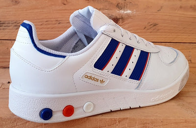 Adidas G.S. Court Low Leather Trainers UK8/US8.5/EU42 GX9449 White/Blue