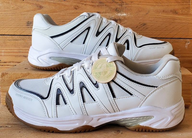Dunlop Court Master III Low Leather Trainers UK8/US9/EU42 K/1013/100 White/Black