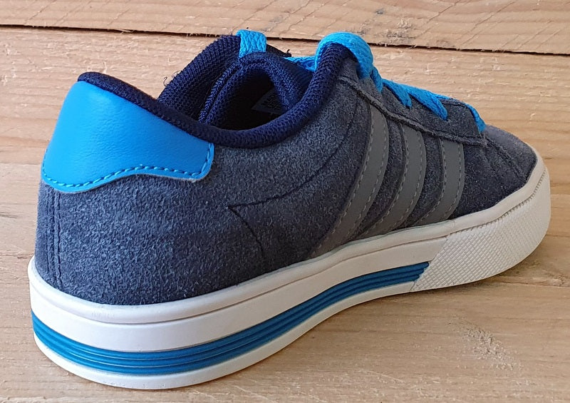 Adidas Daily Team K Low Suede Kids Trainers UK11K US11.5K EU29 F99164 Blue VintageTrainers