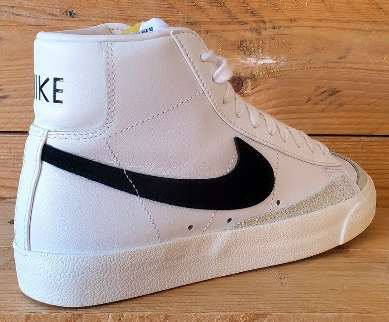 Nike Blazer 77 Mid Leather Trainers UK4/US6.5/EU37.5 CZ1055-100 White/Black