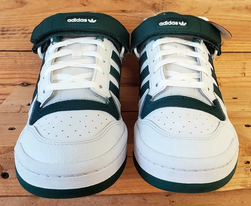 Adidas Forum Leather Trainers UK10/US10.5/EU44.5 GY5835 White/Collegiate Green