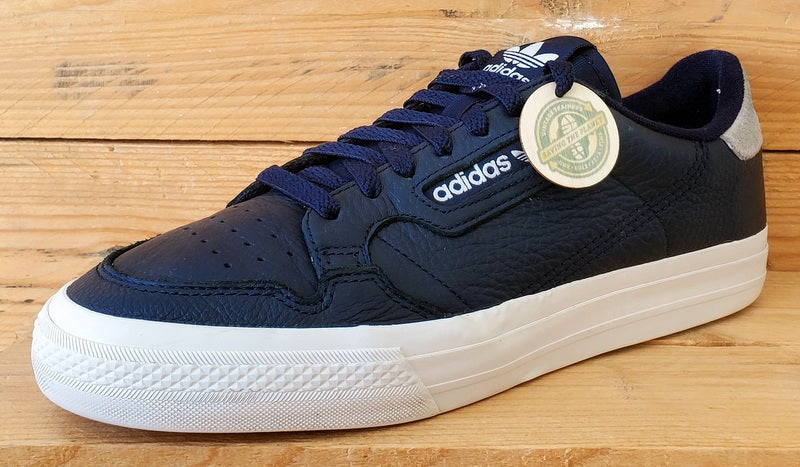 Adidas Continental Vulc Low Leather Trainers UK9/US9.5/EU43 EG4590 Navy/White
