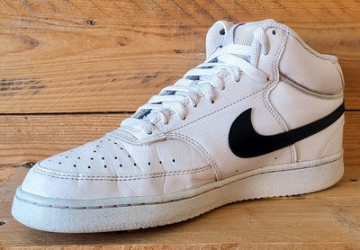Nike Court Vision Mid Leather Trainers UK7.5/US8.5/EU42 DN3577-101 White/Black