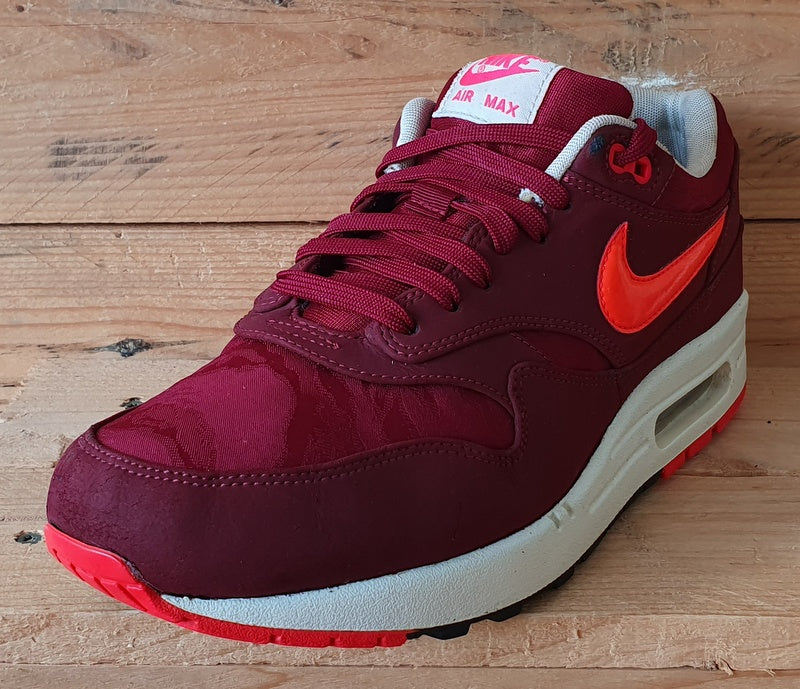 Nike Air Max 1 Premium Low Leather Trainers UK9/US10/EU44 512033-660 Atomic Red