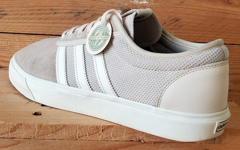 Adidas Adiease Low Suede Trainers UK11/US11.5/EU46 EE7292 Linen/Chalk/White