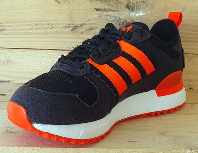Adidas ZX 700 Low Textile Trainers UK3/US3.5/EU35.5 H68623 Black/Orange