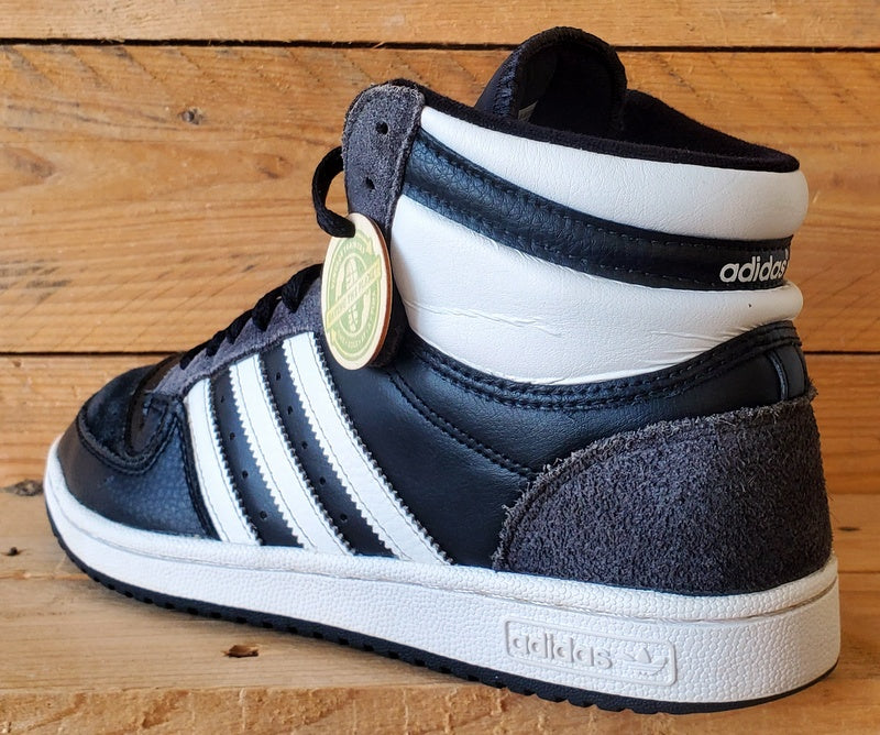Adidas Top Ten Mid Leather Trainers UK8.5/US9/EU42.5 GX0742 Black/White