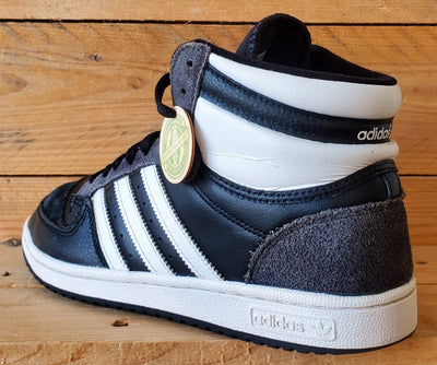 Adidas Top Ten Mid Leather Trainers UK8.5/US9/EU42.5 GX0742 Black/White