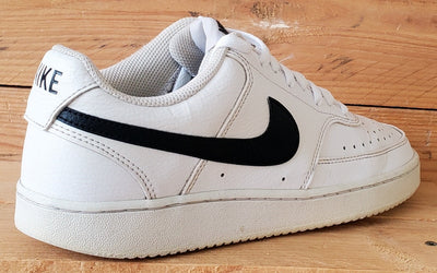 Nike Court Vision Low Leather Trainers UK6/US8.5/EU40 DH3158-101 White/Black