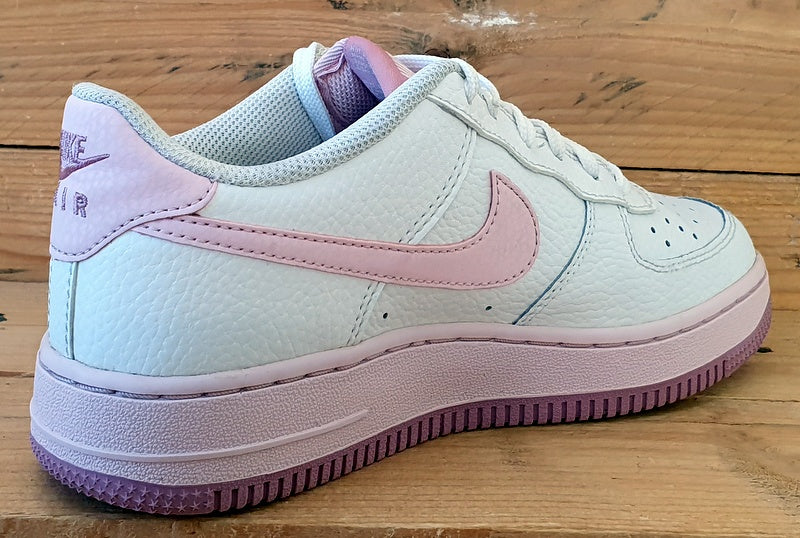 Nike Air Force 1 Low Leather GS Trainers UK4/US4.5Y/EU36.5 CT3839-107 White/Pink