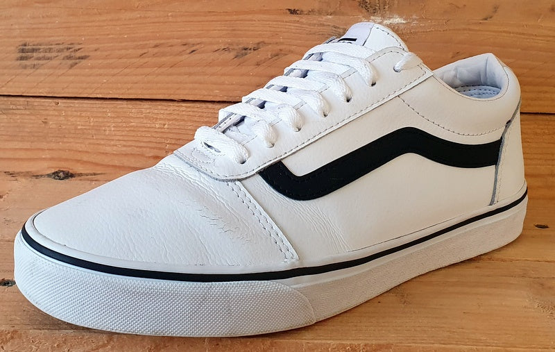 Vans Off The Wall Low Leather Trainers UK8 US9 EU42 500714 White Black