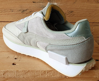 Puma Future Rider Low Textile/Suede Trainers UK6/US8.5/E39 374665-04 Light Green