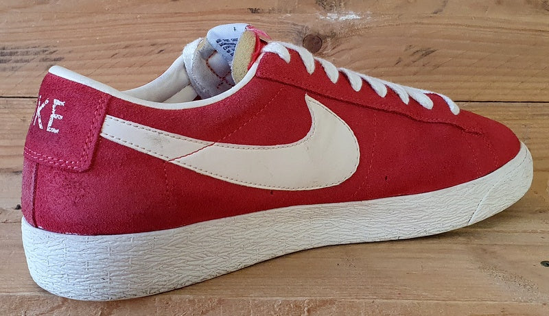 Nike Blazer Low PRM Leather Trainers UK10/US11/EU45 538402-602 Red/White