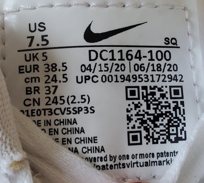 Nike Air Force 1 LXX Low Leather Trainers UK5/US7.5/EU38.5 DC1164-100 White