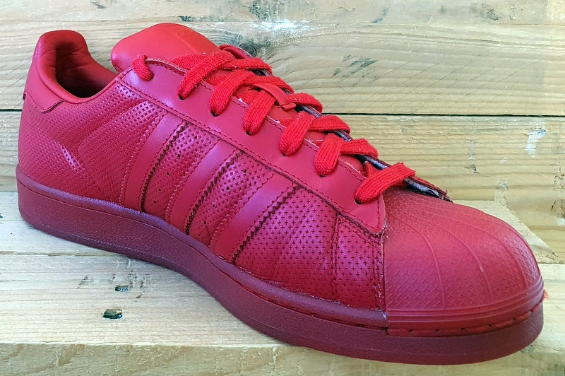 Adidas Superstar Adicolour Low Leather Trainers UK9/US9.5/EU43 S80326 Triple Red