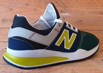 New Balance 247 Low Textile Trainers UK9/US9.5/EU43 MS247NMB Green/Navy