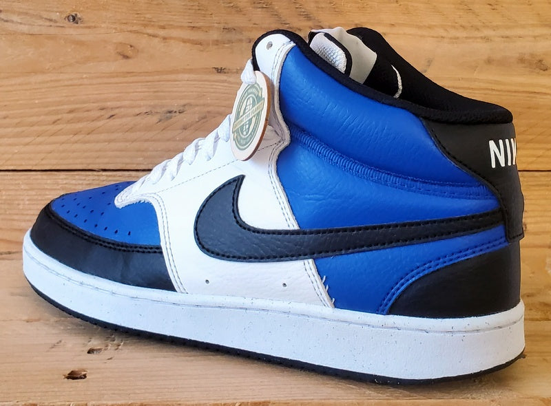 Nike Court Vision Mid Leather Trainers UK6/US7/EU40 FQ8740-480 Blue/White
