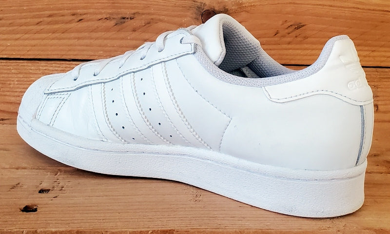 Adidas Superstar Low Leather Trainers UK4/US4.5/EU36.5 EF5399 Triple White