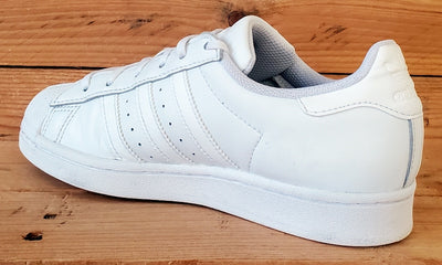 Adidas Superstar Low Leather Trainers UK4/US4.5/EU36.5 EF5399 Triple White